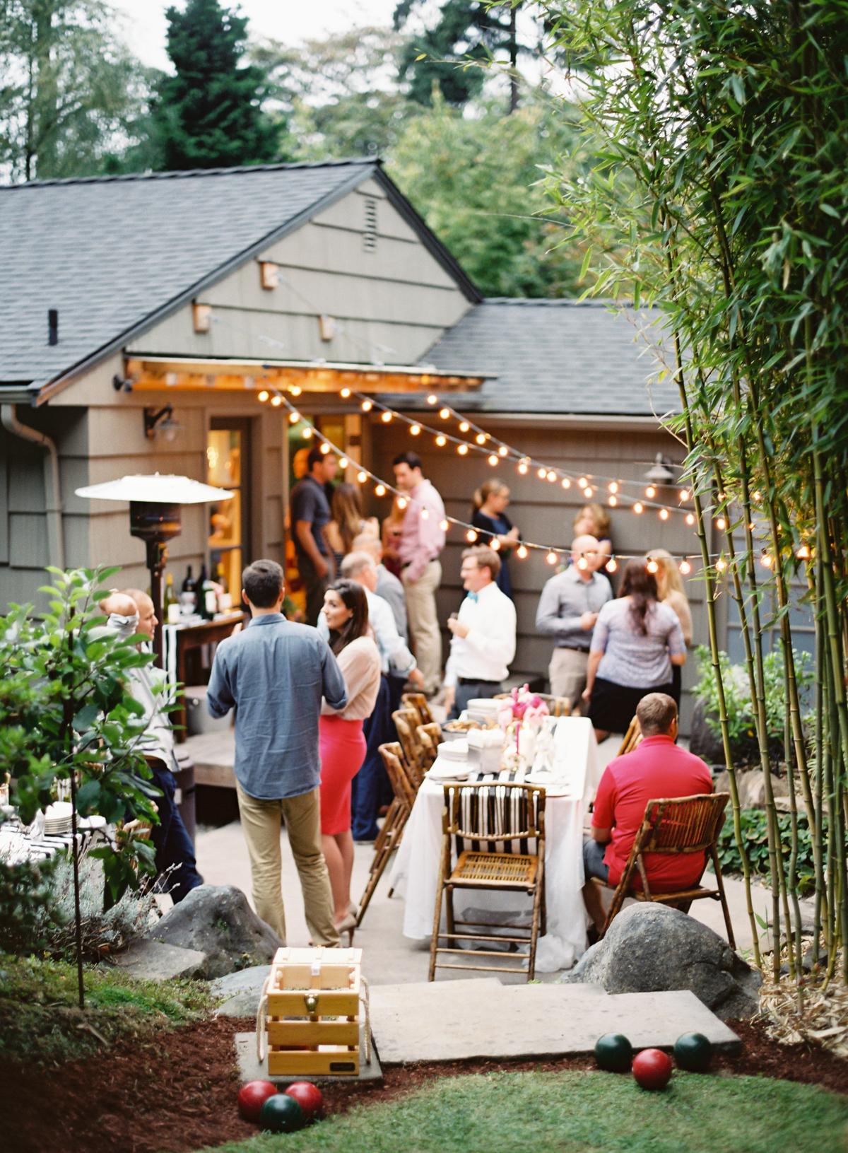 Backyard pink black gold dinner party seattle 0014