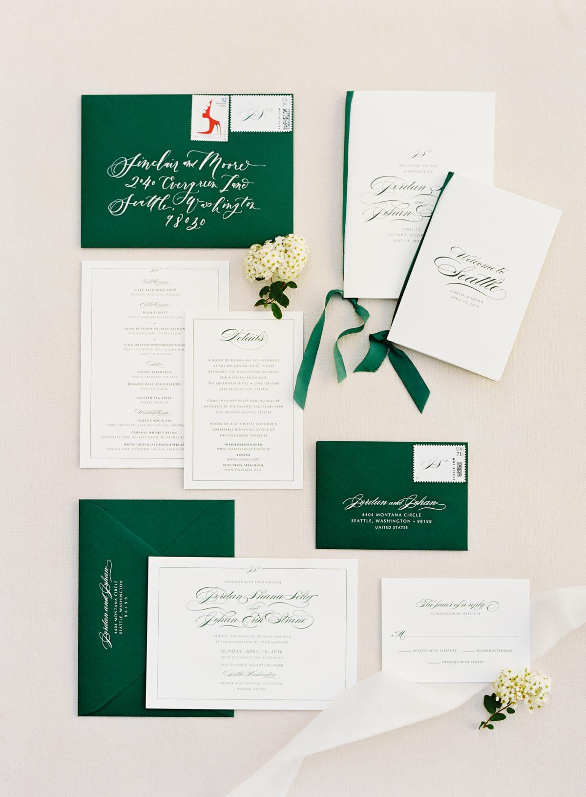 Downtown Seattle Emerald Green Wedding 0003